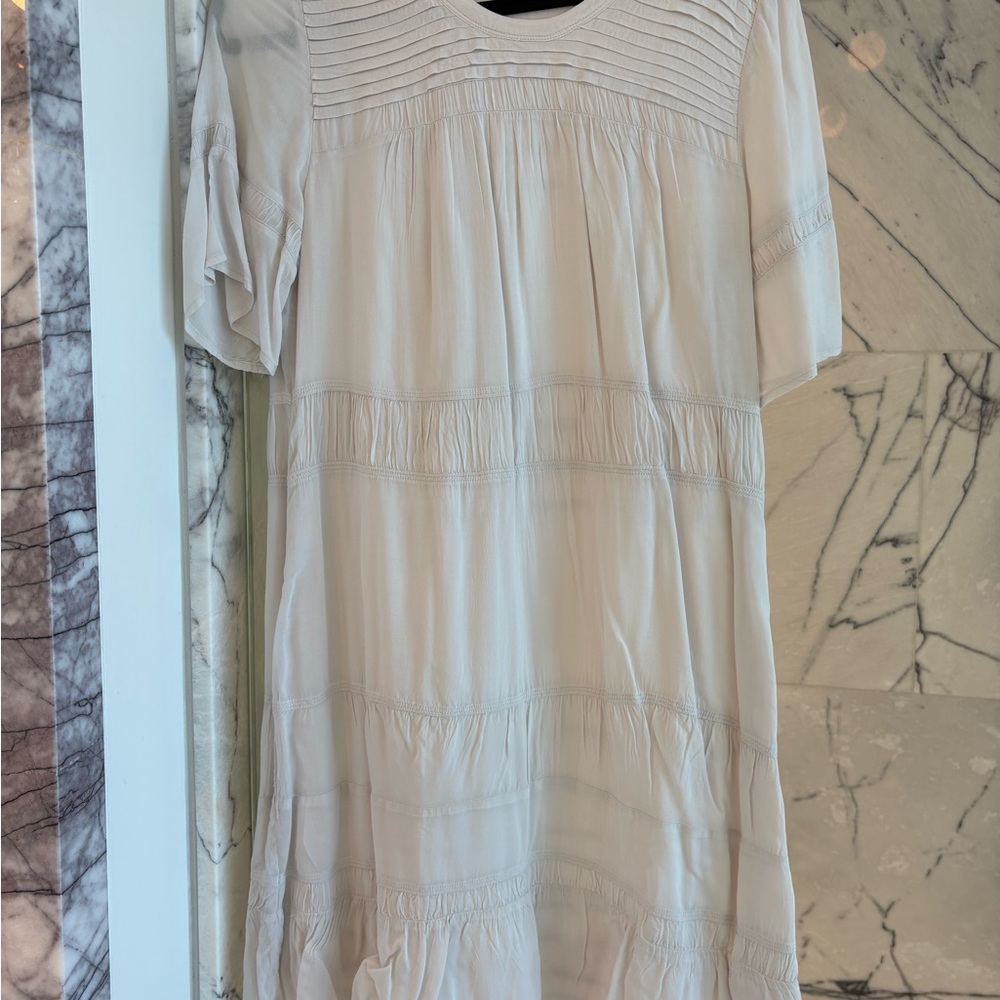 James Perse Cream Long Sleeve Dress